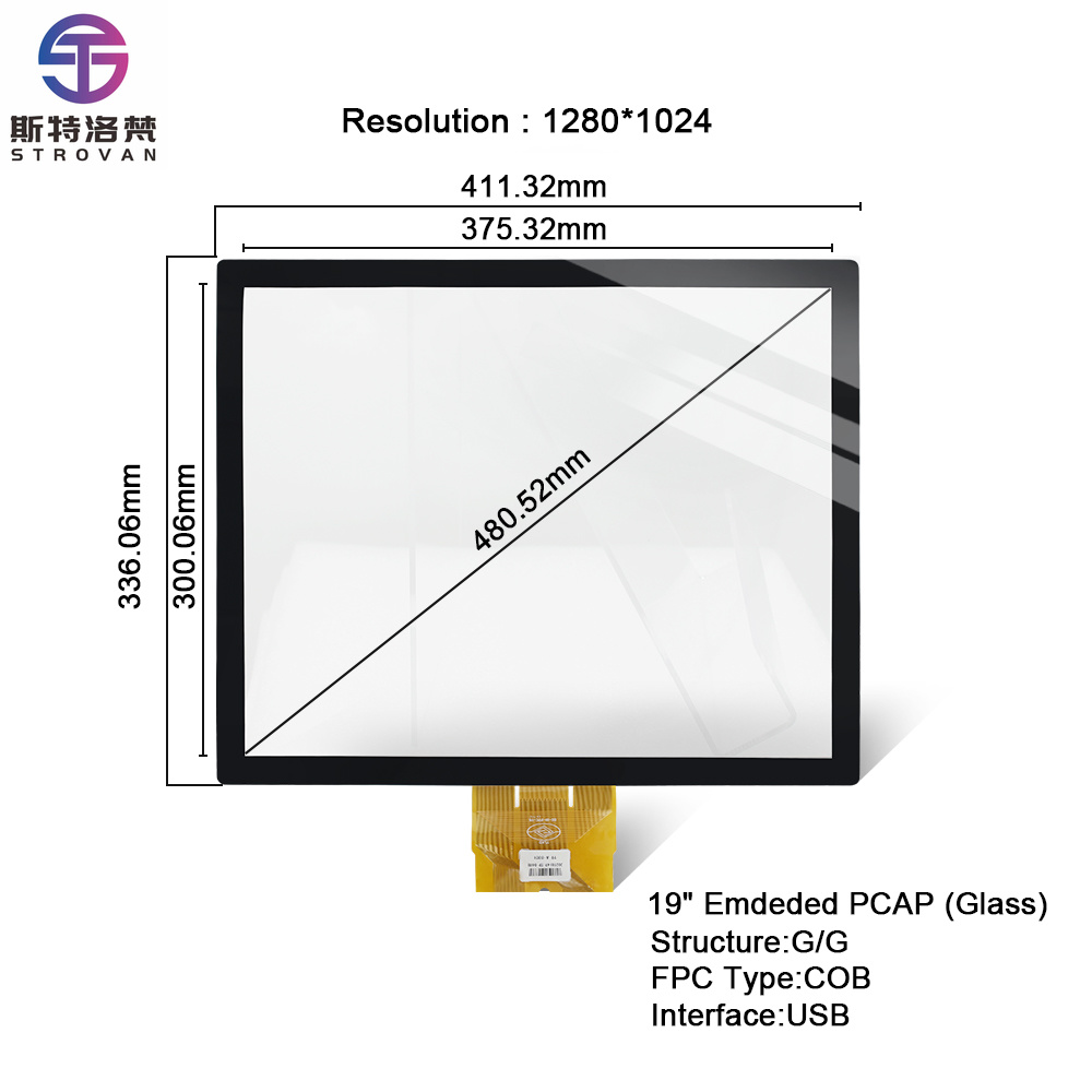 Touchscreen Glove Capacitive - 19-дюймовая промышленная емкостная сенсорная панель PCAP