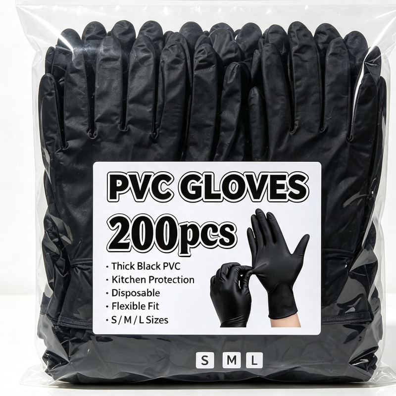Latex Disposable Glove - Одноразовые черные перчатки унисекс, без латекса,