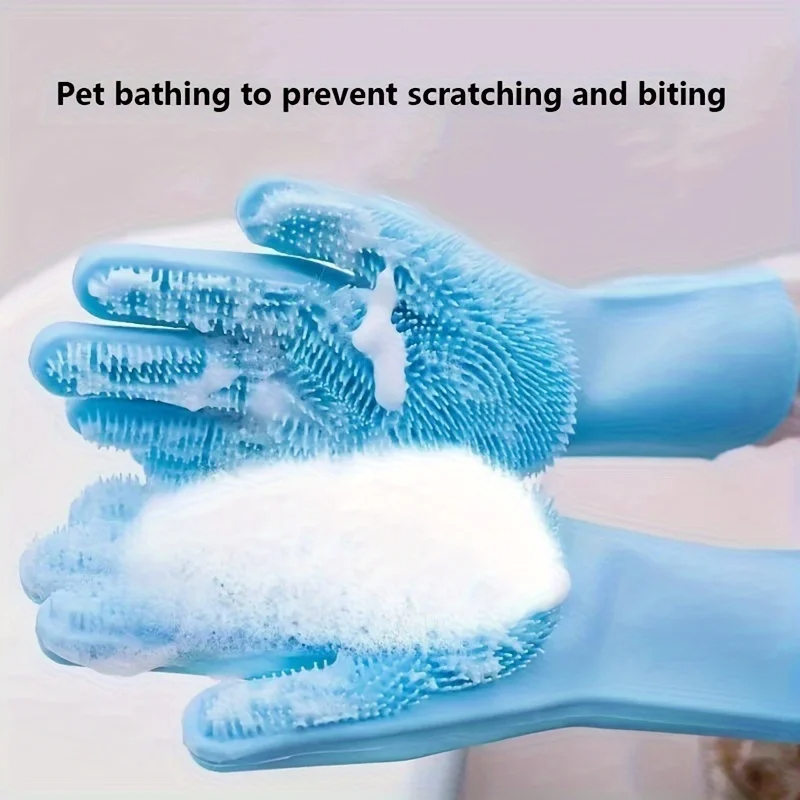 Rubber Glove Cleaning - Многофункциональные силиконовые перчатки для груминга животных,