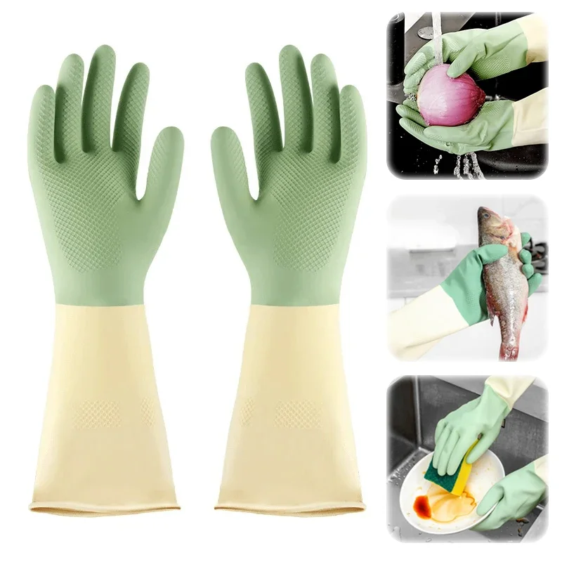 Dish Glove Rubber - Утолщенные кухонные перчатки, перчатки для мытья