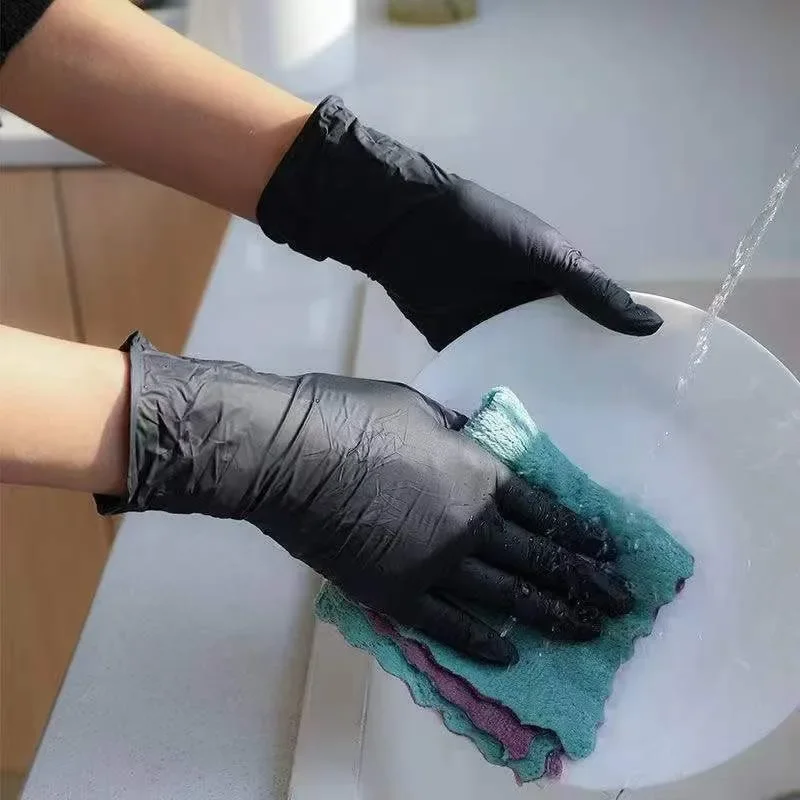 Одноразовые черные нитриловые  – обзор и цена Nitrile Mechanic Glove
