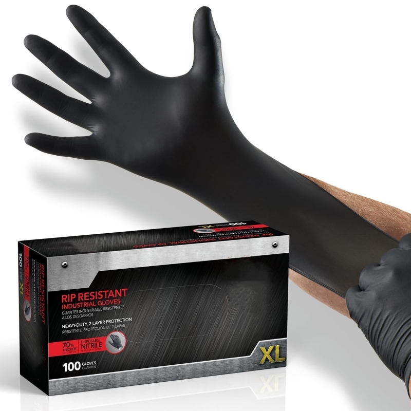 100 шт. черных нитриловых перч – обзор и цена Latex Disposable Glove